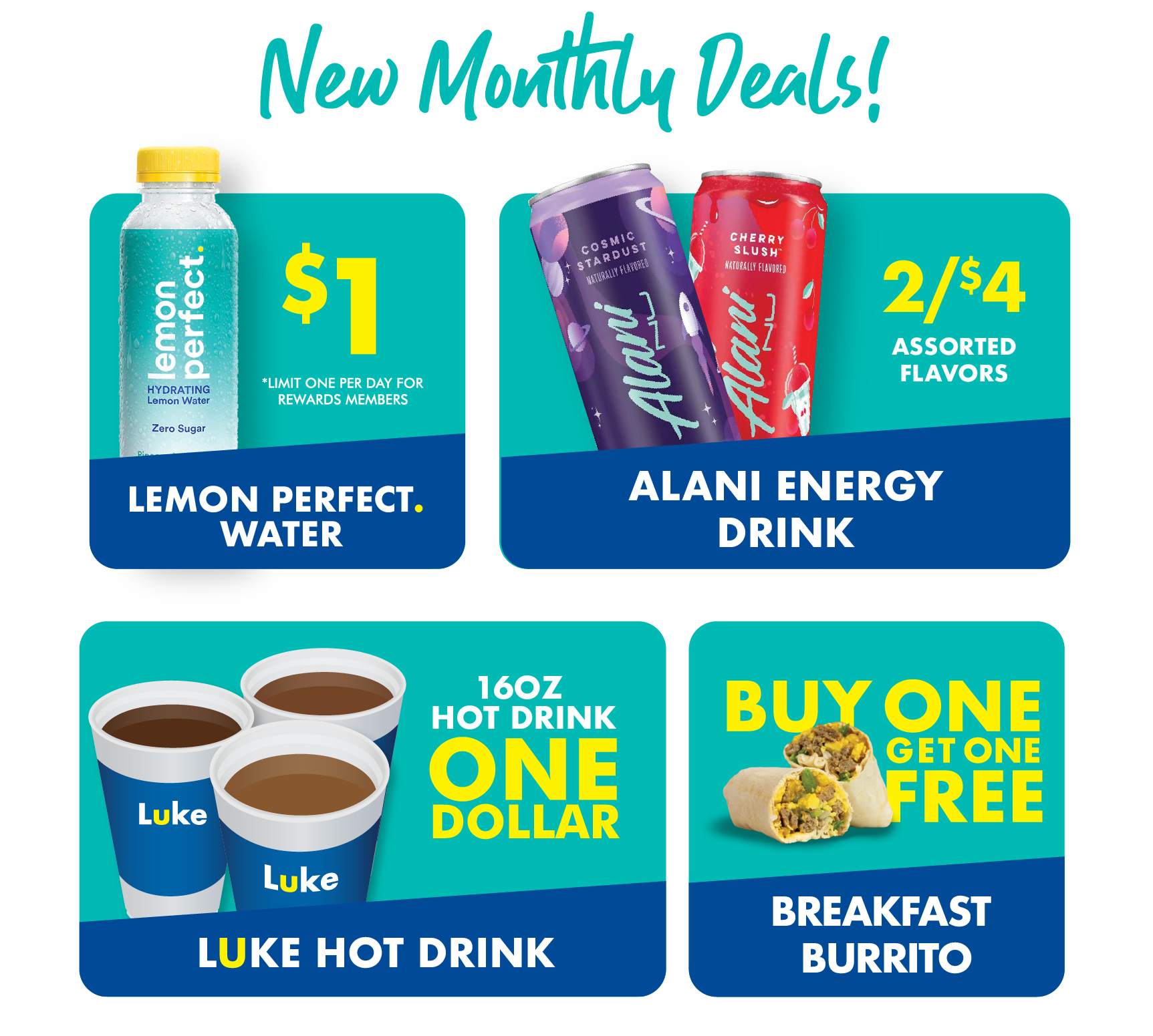 New Monthly Deals!